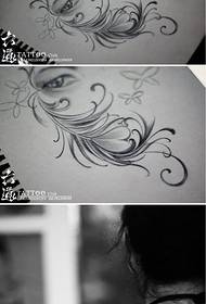 Flowery Hidden Binocular Tattoo Pattern