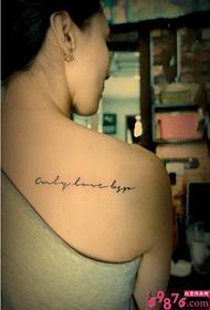 Back shoulder creative letter tattoo picture picture