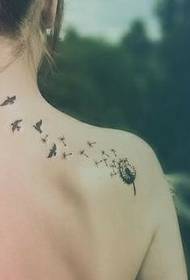 Sexy shoulder dandelion beautiful tattoo picture