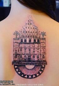 a spectacular castle tattoo pattern