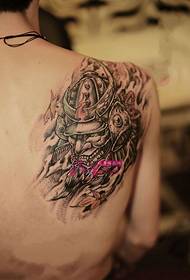 Cool Japanese Ghost Warrior Shoulder Tattoo Picture