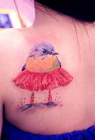 Shoulder creative wear pettiskirt bird tattoo picture