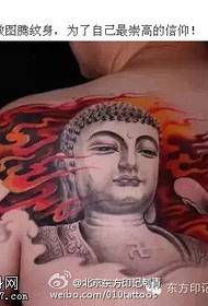Wzorzec tatuażu 3D Stereo Buddha Head