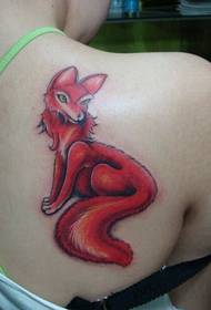 Amagxa amahle anqabileyo amahle kunye nemifanekiso ebomvu ye-fox tattoo