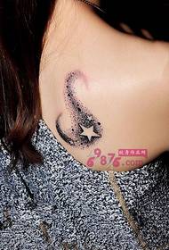 Fragrant shoulder-shaped little stars fashion tattoo pictures
