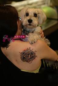 Creative flower shoulder fashion tattoo picture