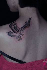 Girl shoulder eagle tattoo picture