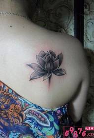 Jednoduché lotus tetování malý vzor obrázek