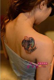Beauty fragrant shoulder demon heart fashion tattoo pictures