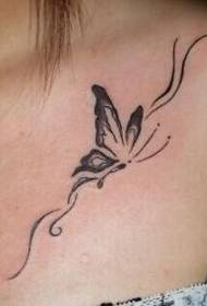 Girls shoulders HD beautiful simple butterfly tattoo picture pictures