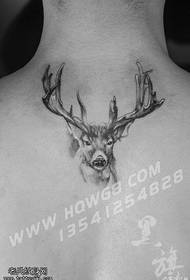 Realistic and realistic deer tattoo pattern
