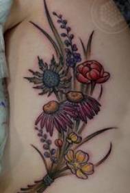 floare literare tatuaj fata fata talie culoare tatuaj floare imagine