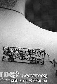 Tatuaj arată imagini pentru a împărtăși un model de tatuaj cu tastatură de desene animate