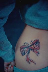 disegno del tatuaggio arco di bellezza vita laterale rosa
