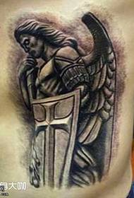 waist angel warrior tattoo pattern