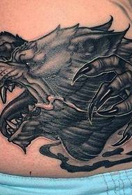 pasu nov tradicionalni vzorec tatoo temno volkodlak