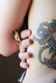 female waist Color Totem Tattoo