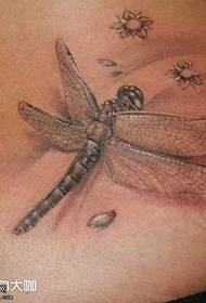 waist dragonfly tattoo pattern