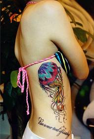 beautiful and beautiful jellyfish tattoo pattern Daquan