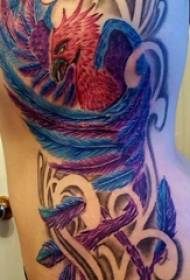 Tattoo ငှက်မိန်းကလေးဘေးခါးငှက် tattoo ရုပ်ပုံ
