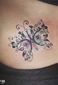 Waist Butterfly Tattoo Pattern