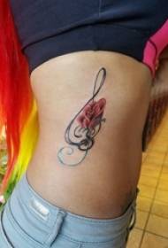 sivu vyötärö tatuointi figuuri tyttö sivu vyötärö ylempi huomautus Ja ruusu tatuointi kuva