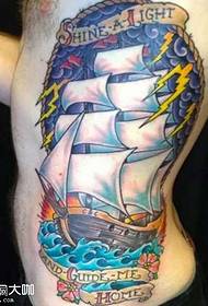 waist boat Tattoo pattern