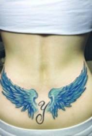 Beautiful wing waist tattoo