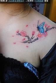 Nanko Tattoo me Markë Angel Show Punë Piktura: Model i tatuazhit të kumbullës së shpatullave