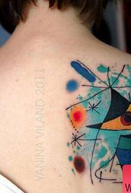 Splashing tattoo on the shoulder