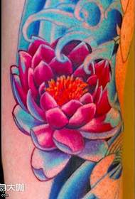 waist lotus tattoo pattern