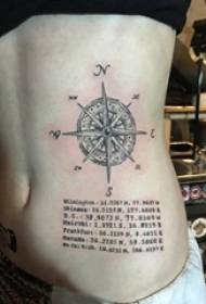 chlapci bočný pás čierny sivý bod tŕň geometrický jednoduchý riadok kompas tetovanie obrázok