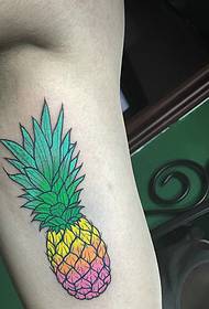 side of the waist look like the pineapple tattoo pattern