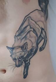 Side waist tattoo male boy side waist on black fox tattoo picture