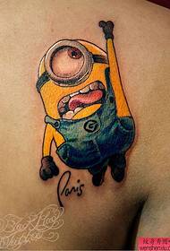 Sada kreslený malý žlutý muž tetování vzorů