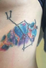 Various constellations, tattoos, girls, sideways, painted constellations, tattoo pictures