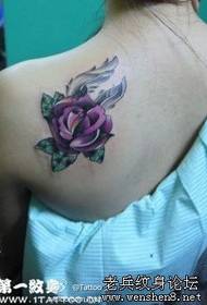 Rose tattoo pattern: shoulder rose tattoo pattern