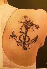 a shoulder anchor tattoo pattern