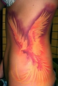 persoonlijkheid schoonheid kant taille magisch bad vuur phoenix tattoo patroon