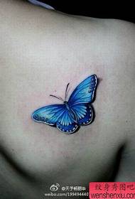 Imatge de tatuatge de papallona realitzada estereoscòpica 3D