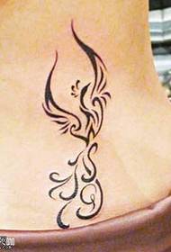 disegno del tatuaggio totem nero fenice in vita