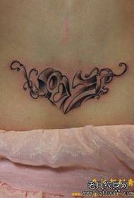 Woman shoulders a love letter flower tattoo tattoo pattern