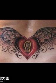 waist lock wings tattoo pattern