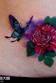 Waist Rose Tattoo Pattern