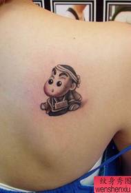 Tattoo show, suosittele söpö apina tatuointi olkapäällä