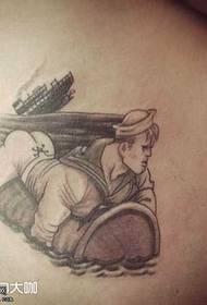 морски войник татуировка модел