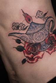 midja för att uppnå önskan från Aladdin Magic lampa tatuering mönster