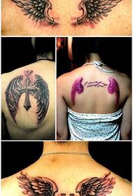 Няколко модела на татуировка на раменете крила