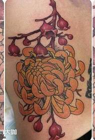 Talio de sunfloro floro tatuaje ŝablono