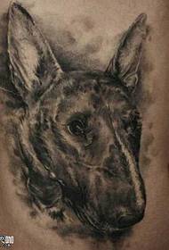waist dog tattoo pattern